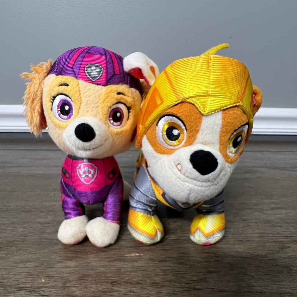 Paw Patrol Skye & Rubble Plush Stuffed Animal Toy Set‎ Kids Gift 6 Inch